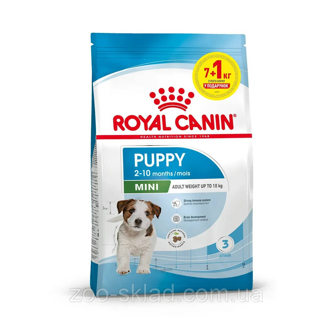 Royal Canin MINI PUPPY 7+1кг у подарунок