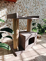 Домик когтеточк с лежанкой для кота 75*60*40 см