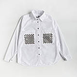 Сорочка для дівчинки біла довгий рукав SmileTime Over Drops, фото 2