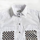 Сорочка для дівчинки біла довгий рукав SmileTime Over Drops, фото 4