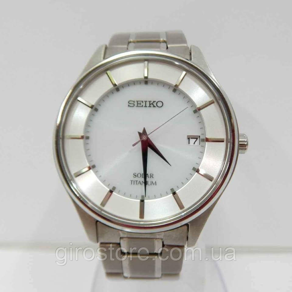 Японський годинник Seiko Solar SBPX101, титан, сонячна батарея, сапфірове скло, Japan made, фото 1
