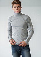 Гольф водолазка чоловічий унісекс однотонний на флісі Mr Maxx Хомут сірий Розміри M(46/48) L(48/50)