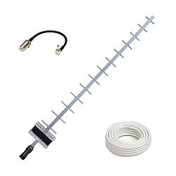 Антенний 4G інтернет комплект для інтернету Стріла з кабелем та перехідниками на 21 Дб