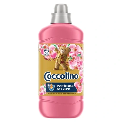 Набір з 5 шт. Рідина для полоскання Coccolino Perfume&care жимолость & сандалове дерево 1,275 л, фото 1