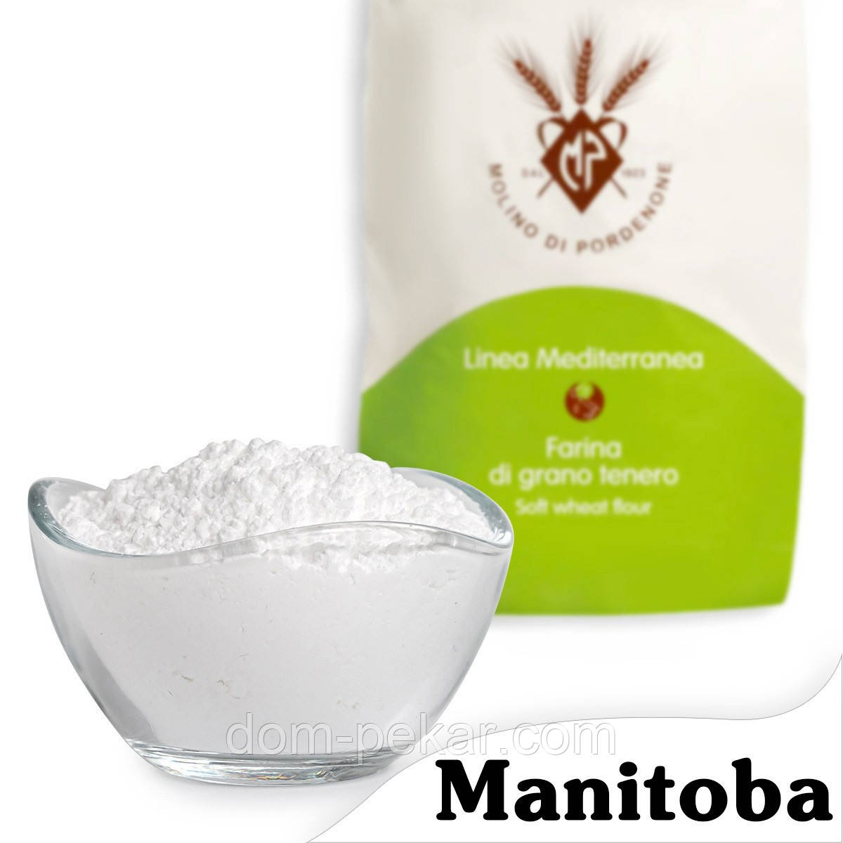 Італійське борошно м'як.сорт для панетоне Molino Manitoba Farina (Манітоба) (кг.)