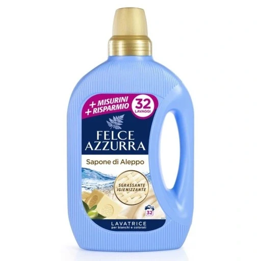 Набір з 4 шт. Рідина для прання Lavatrice Sapone Di Aleppo 32mis Felce Azzurra, фото 1