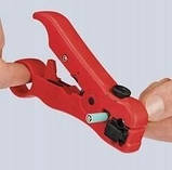 Набір з 2 шт. Knipex 16 60 06 Sb знімач ізоляції концентричних кабелів Utp Rg 59 Rg6, фото 7