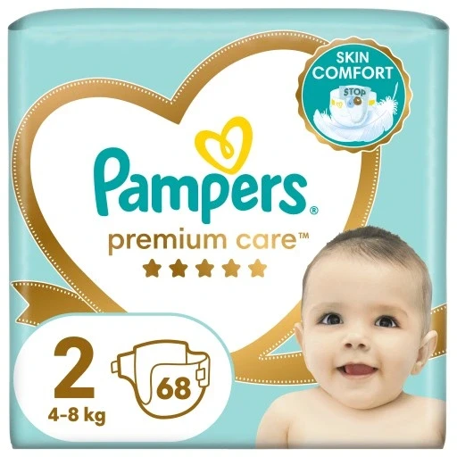 Набір з 2 шт. Pampers Premium Care 2 68 шт. 4-8 кг підгузники
