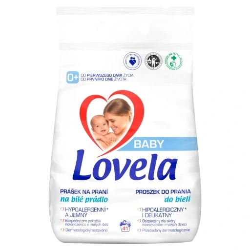 Набір з 2 шт. Гіпоалергенний пральний порошок Lovela Baby для білизни 41 прання 4,1 кг