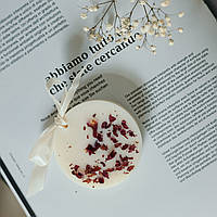 Ароматичне саше коло "Півонія", аромат - сухоквіти (Півонія), з натурального оливкового воску, 63 г.