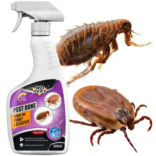 Набір з 3 шт. Аерозольний засіб проти блох "cypermetryna No Pest Pest Done" 500ml, фото 1