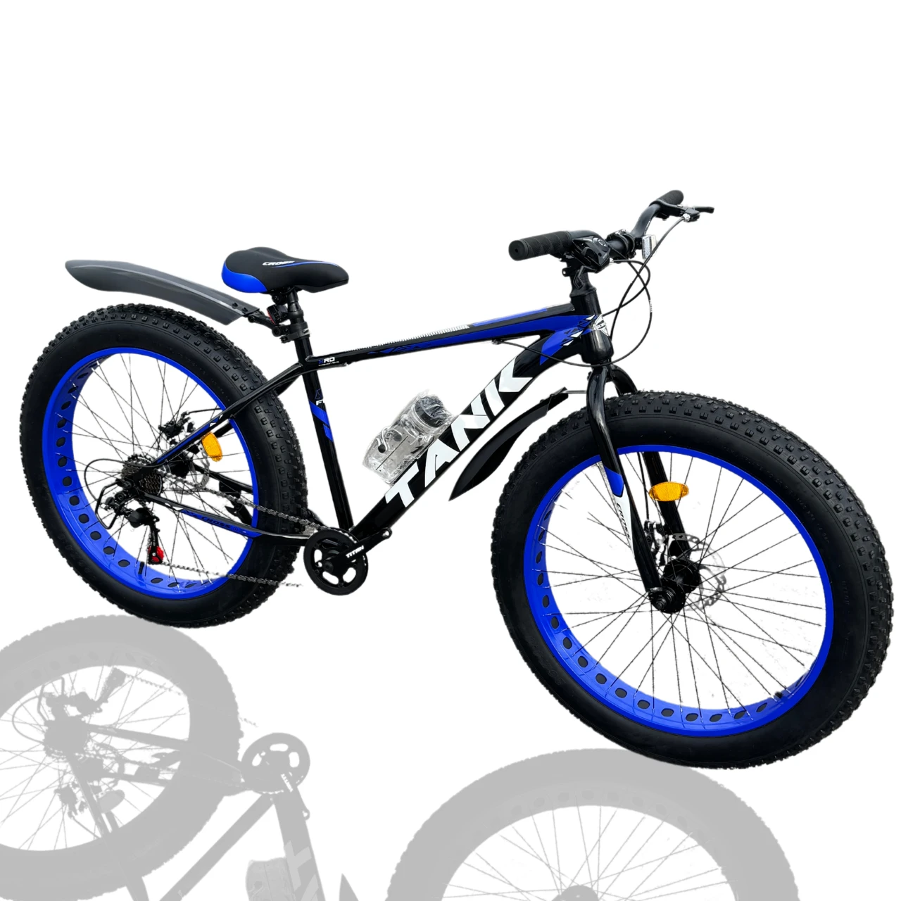 Позашляховик фетбайк 26/4.0 Suv Mbike (fatbike) Чорно-синій велосипед широка покришка фетбайк