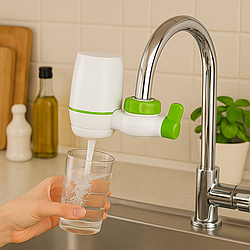 Фільтр для води проточний з насадкою на кран Zoosen Зелений