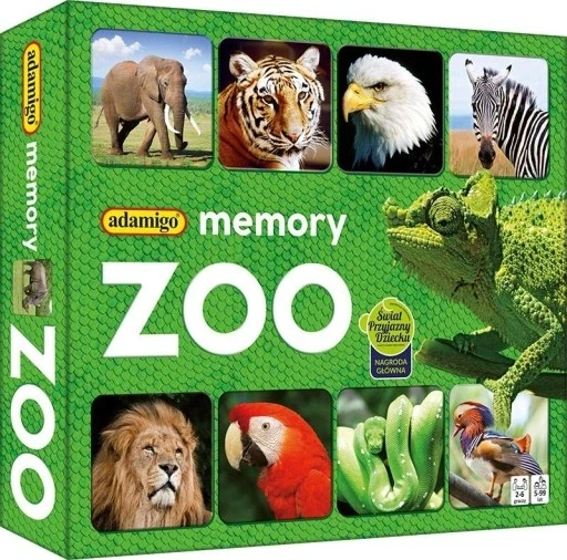 Набір з 3 шт. Гра на дошці для дітей "memory Zoo" від Adamigo освітня гра на пам'ять, фото 1