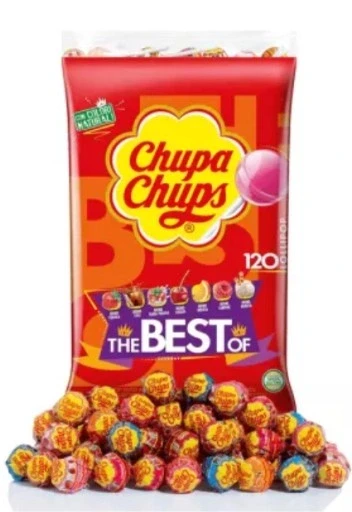 Набір з 2 шт. Цукерки-лізунці Chupa Chups The Best Of 7 смаків 120 штук велика пачка