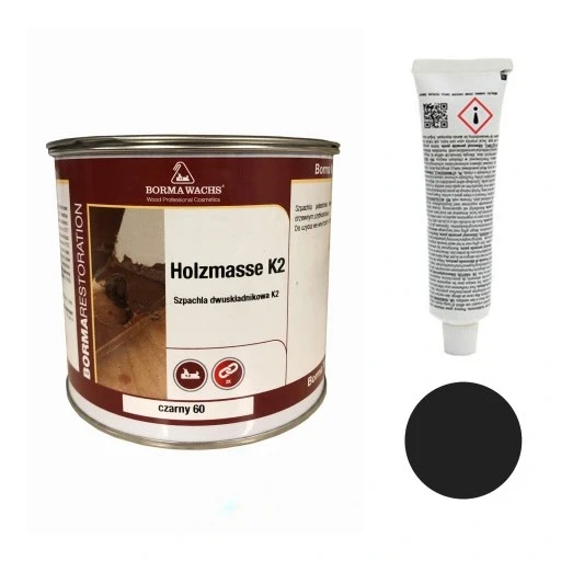 Набір з 2 шт. Шпаклівка для дерева/holzmasse K2 /750ml/чорна