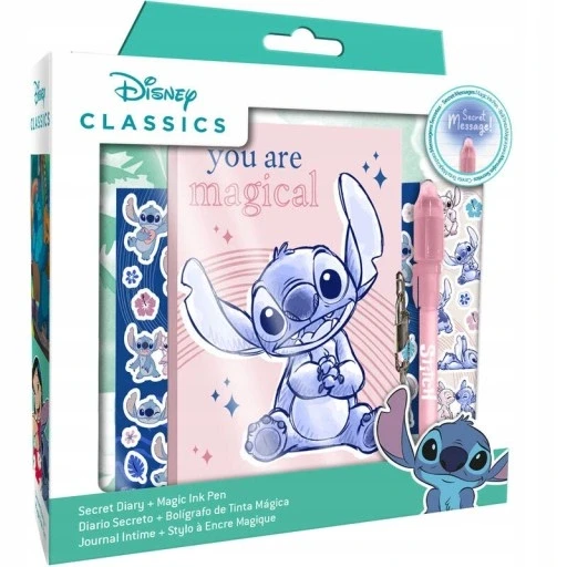 Набір з 2 шт. "lilo і Stitch секретний щоденник з замком наклейки ручка Uv"