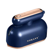 Дорожня праска SOKANY SK-3064, для сухого та вологого прасування, синій