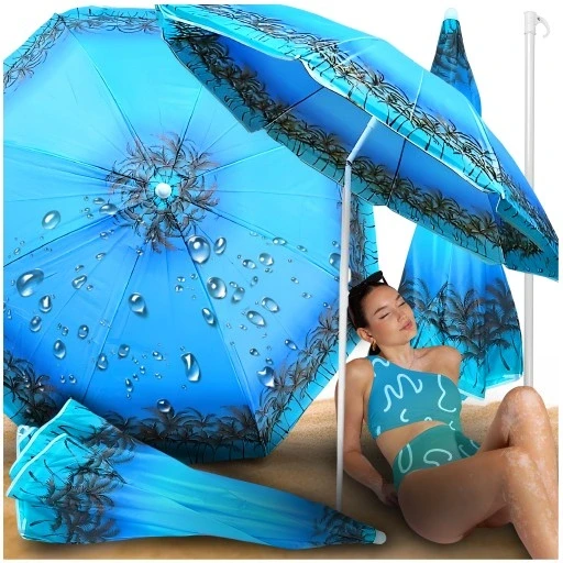 Набір з 2 шт. Великий садовий пляжний балконний складаний парасоль 160cm Xxl міцний, фото 1