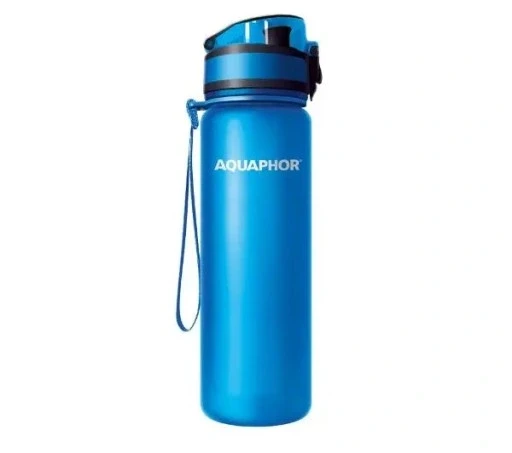 Набір з 2 шт. Бутиль для фільтрації води Aquaphor City 0,5l синій, фото 1