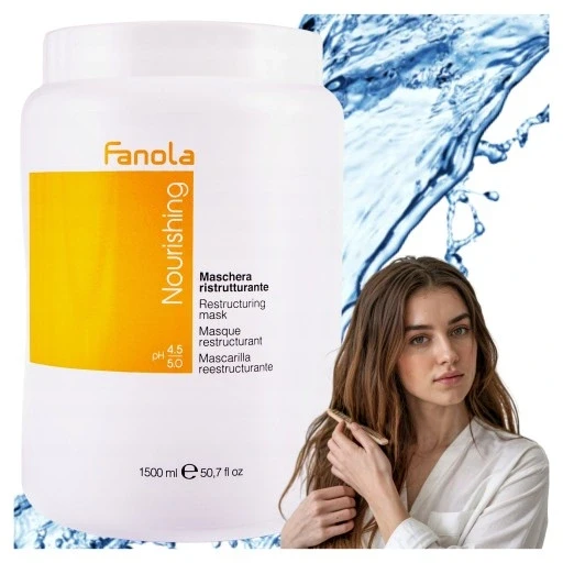 Набір з 2 шт. Маска для сухого та ламкого волосся після процедур Fanola Nourishing 1500ml, фото 1