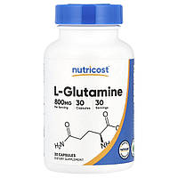 Nutricost, L-глютамін, 800 мг, 30 капсул