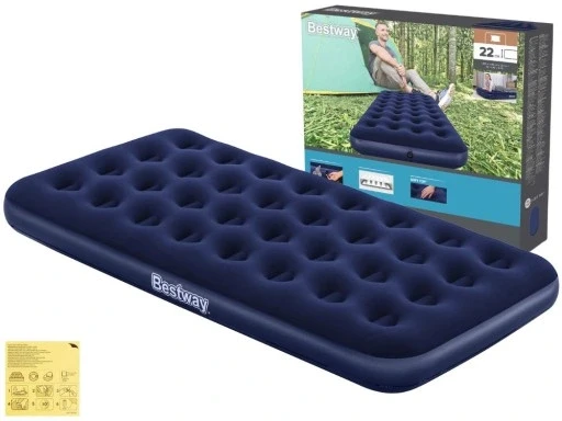 Набір з 2 шт. Надувний велюровий матрац одноособний ліжко Bestway 67001 188x99 Model2025, фото 1