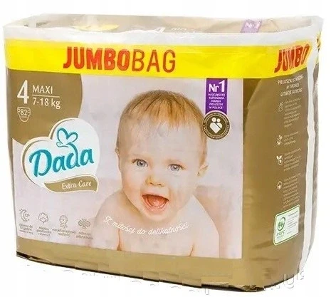 Набір з 2 шт. Пелюшки Dada Extra Care розмір 4 Jumbo Bag 82 шт. 7-16 кг