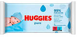 Набір з 2 шт. Huggies Baby Pure Water вологі хустинки з 99% води 56 шт. X10, фото 4