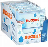 Набір з 2 шт. Huggies Baby Pure Water вологі хустинки з 99% води 56 шт. X10, фото 5