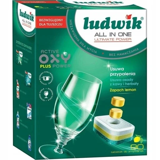 Набір з 2 шт. Таблетки для посудомийної машини Ludwik All In One 90 штук