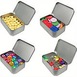 Металева коробочка для зберігання предметів Коробка-контейнер для прикрас та рукоділля 12,4*9,3*4,2см, фото 3