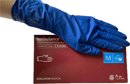 Гумові рукавички неопудрені Ambulance high risk, фото 1