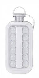 Портативна силіконова форма для льоду 2в1 (17 кульок) Форма-пляшка для льоду силіконова