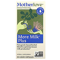 Motherlove, Грудне вигодовування, More Milk Plus, 60 капсул із рідиною