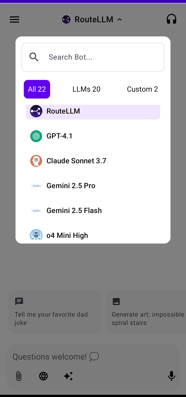 Chat LLM mobile