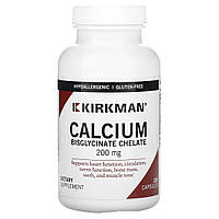 Kirkman Labs, хелат бісгліцинату кальцію, 200 мг, 120 капсул