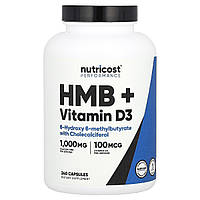 Nutricost, Performance, HMB і вітамін D3, 240 капсул