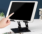 Металева настільна підставка для планшета 360 градусів HA-6/Настільна підставка для планшета, фото 4