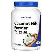 Nutricost, сухе кокосове молоко, без смакових добавок, 907 г (32 унції)
