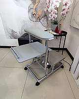 Підставка для педикюру TERTIO 2 в 1 з полицею Світло-сірий