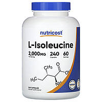 Nutricost, L-ізолейцин, 2000 мг, 240 капсул (500 мг у капсулі)