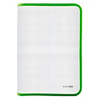 Папка - пенал (А4, пластикова на блискавці, прозора салатова) Economix E31644-13