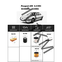 Комплект фільтрів Peugeot 406 2.2 HDi (2000-2004) WIX