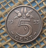 5 центiв 1953 року. Нiдерланди