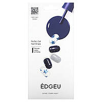 Edgeu, Perfect Gel Nail Wraps, ENT 402 Starry Night, набір із 19 предметів