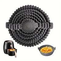 Набір силіконових форм для аерогрилів та аерофрітюрниць S-4557 сірий 6 шт