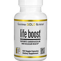 Вітаміни для здоров'я серцево-судинної системи та клітин California Gold Nutrition (Life Boost) 180 рослинних капсул