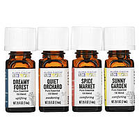 Aura Cacia, Journey to Diffusion Kit, ефірні олії, 4 пляшки по 0,25 рідкої унції (7,4 мл) кожна