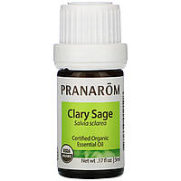 Ефірна олія, мускатна шавлія, Essential Oil, Clary Sage, Pranarom, 5 мл